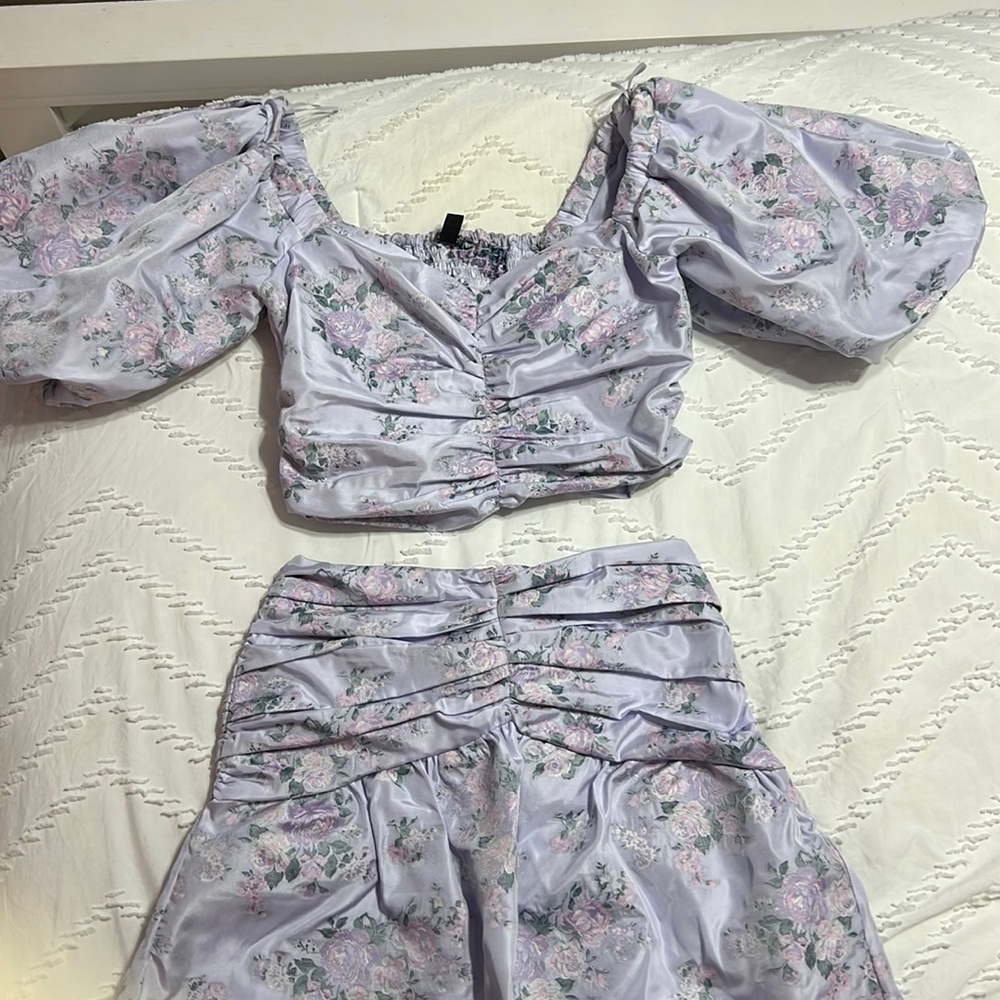 Express Floral Matching Skirt Set